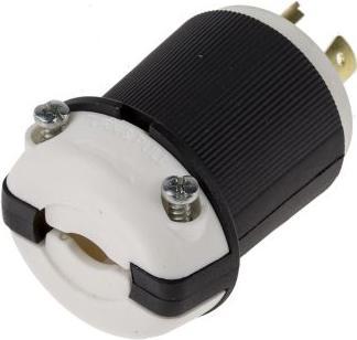 Actual product image RS PRO Mains plug cable, 2P+E, NEMA L6 - 20P, 250 V / 20A Black, for USA