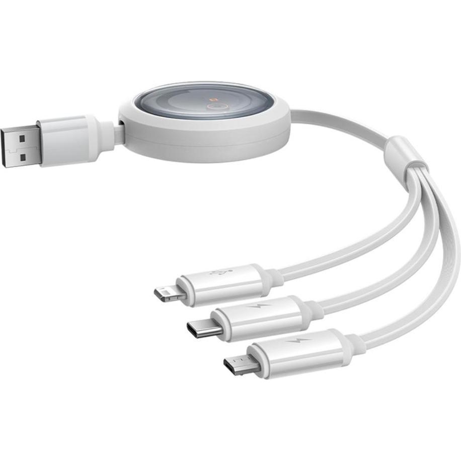 Thumbnail - Baseus Free2Draw Series USB-A zu USB-C / Lightning / MicroUSB (1.10 m), USB Kabel