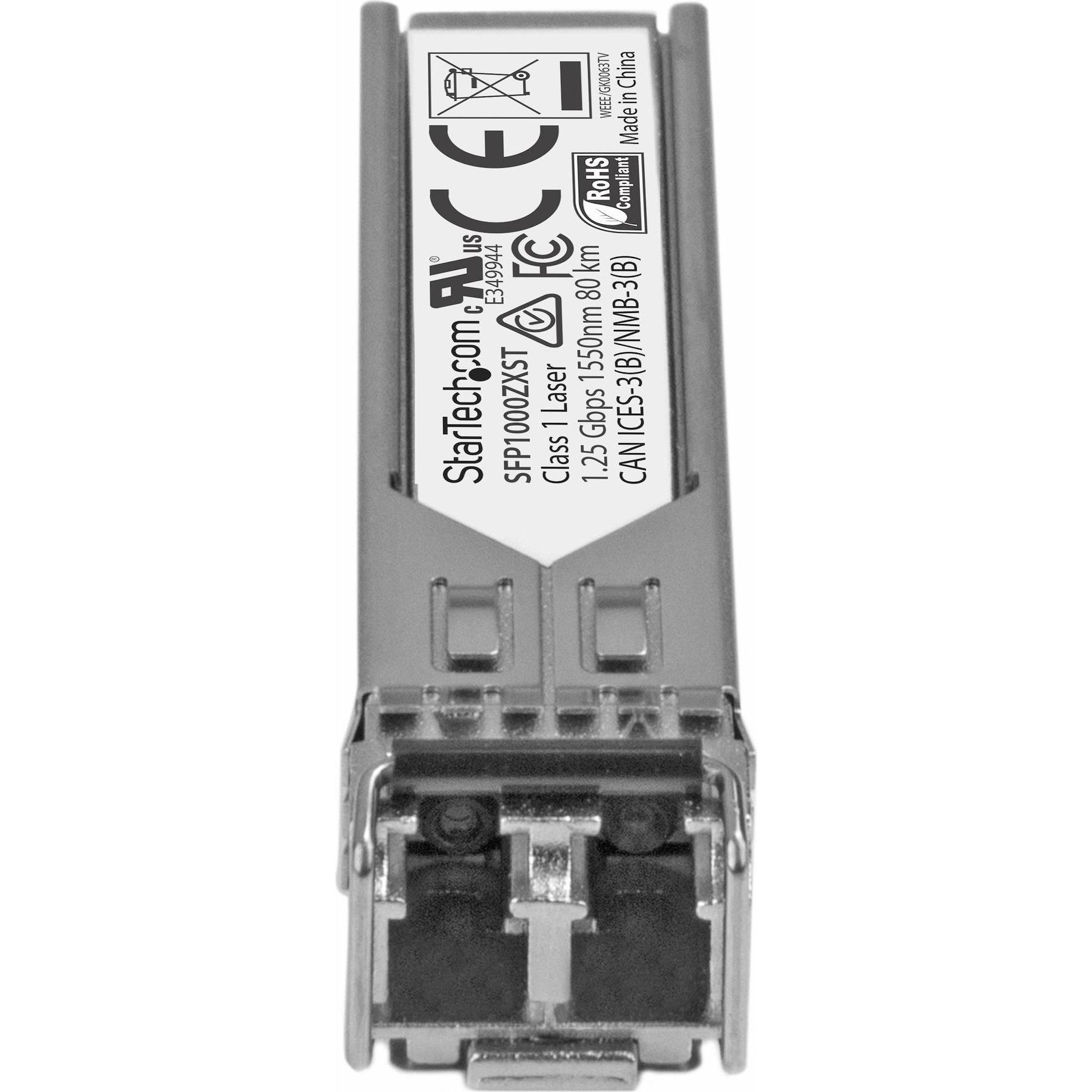 Thumbnail - StarTech MSA Compliant SFP Transceiver Module - 1, Transceiver, Silber
