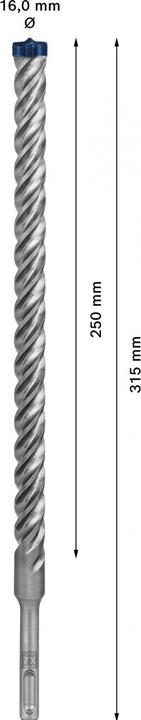 Actual product image Bosch Professional Zubehör EXPERT SDS plus-7X hammer drill, 16 x 250 x 315 mm (16 millimetres)