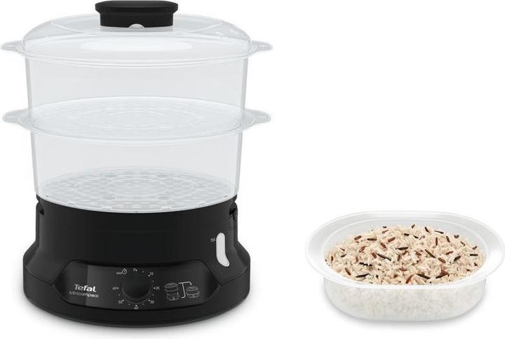 Produktbild Tefal Minicompact VC139810 steam cooker 2 basket(s) Freestanding Black