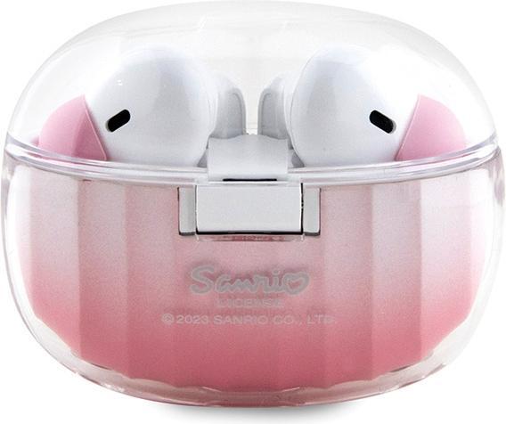 Actual product image Hello Kitty słuchawki Bluetooth HKTWSHDGKEP TWS + stacja dokująca różowy/pink Gradient Electroplatin