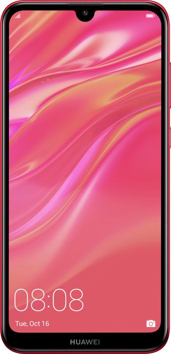 Actual product image Huawei Y7 2019 coral red (32 GB, Red, 6.26", Hybrid Dual SIM, 4G)