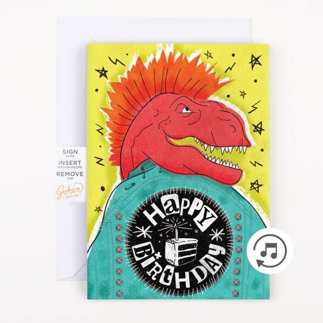 Immagine prodotto Joker Greeting Biglietto musicale infinito Compleanno Punk Rock - (1 pz.)