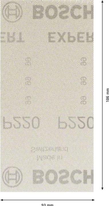 Image du produit Bosch Professional Zubehör Filet abrasif Expert M480 pour ponceuses vibrantes, 93 x186 mm, G 220, 50 pces. (220)