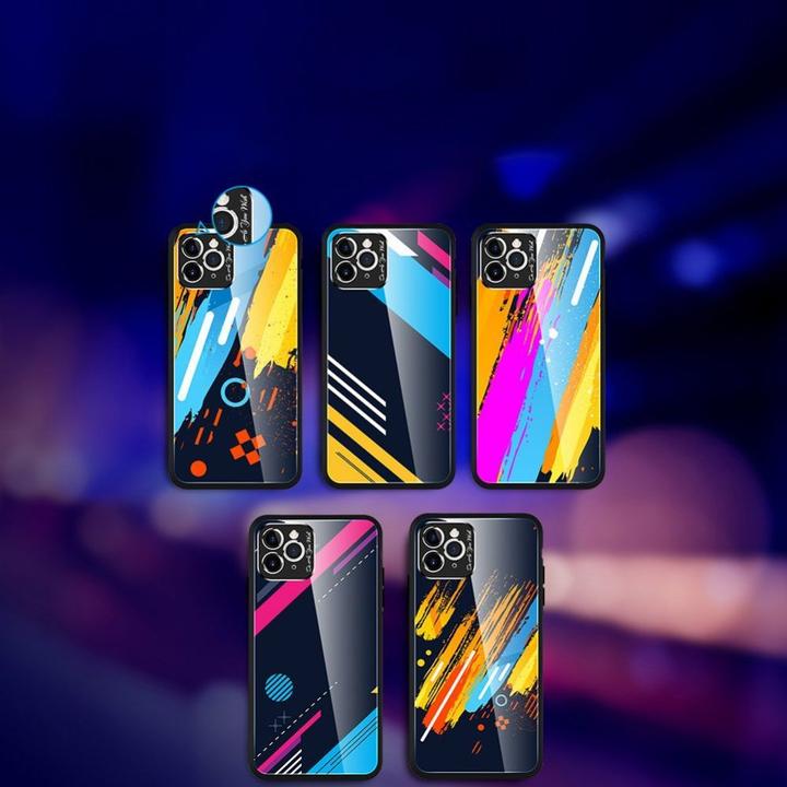 Produktbild Hurtel Color Glass Case Handyhülle Schutzhülle aus Panzerglas für iPhone 11 Pro Max pattern 2 (Apple iPhone 11 Pro Max)