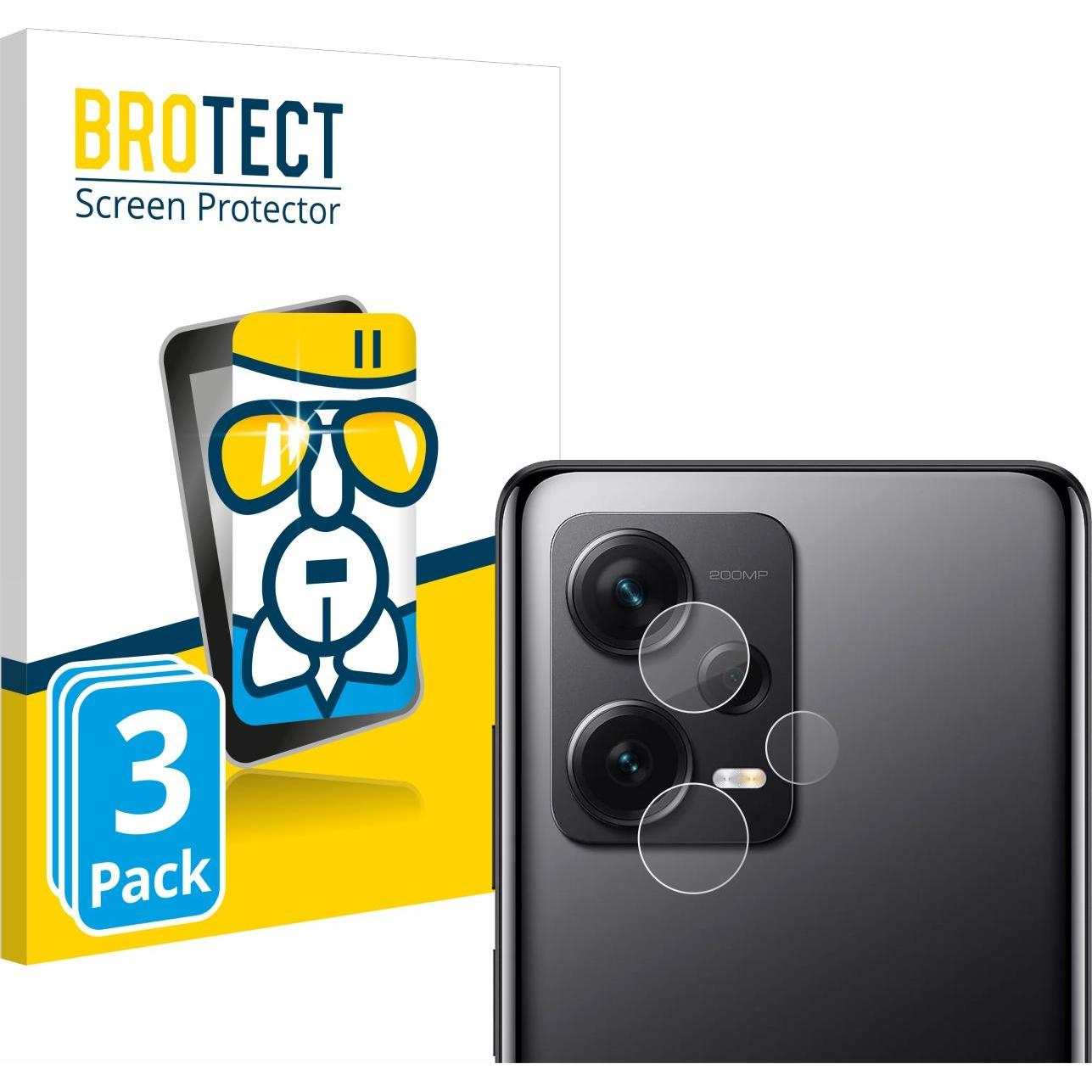 BROTECT AirGlass Panzerglasfolie (3 Stück, Xiaomi Redmi Note 12 Pro+), Smartphone Schutzfolie, Transparent
