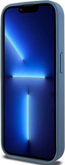 Produktbild DKNY DKHMP15LPSHRPSB iPhone 15 Pro 6.1" niebieski/blue hardcase Leather Monogram Pattern Metal Logo (Apple iPhone 15 Pro)