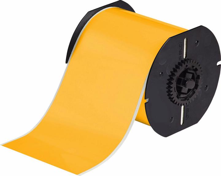 Brady B30C-4000-569-YL, poliestere ad alte prestazioni, giallo, lucido, 101,60 mm x 30,48 m, permanente, E (10.16 cm)