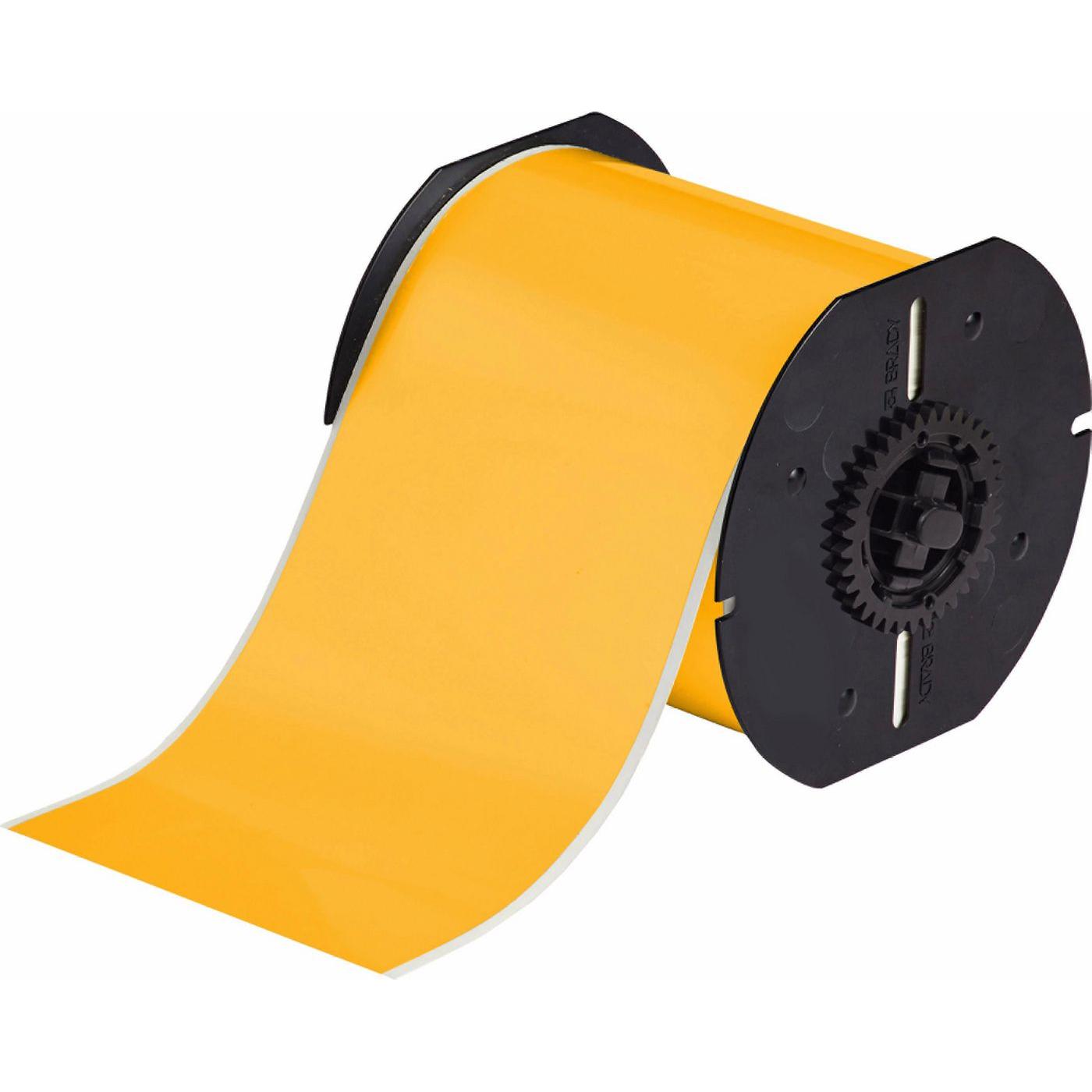 Brady, Etiketten, B30C-4000-569-YL, Hochleistungs-Polyester, Gelb, glänzend, 101.60 mm x 30.48 m, permanent, E