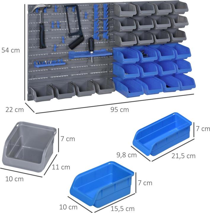 Actual product image Homcom Tool wall set 44 pieces