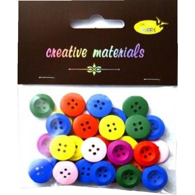 Titanum Farbige Holzknöpfe 15mm 15g