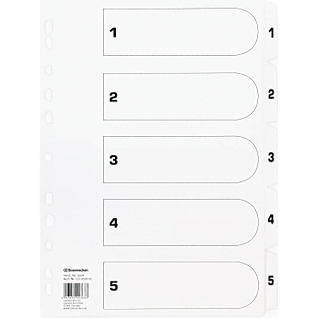 Soennecken, Ordner Zubehör, Zahlenregister Verwendung für Papierformat: DIN A4 Grammatur: 170 g/m²
