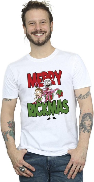 Actual product image Rick And Morty Mens Merry Rickmas T-Shirt (4XL)