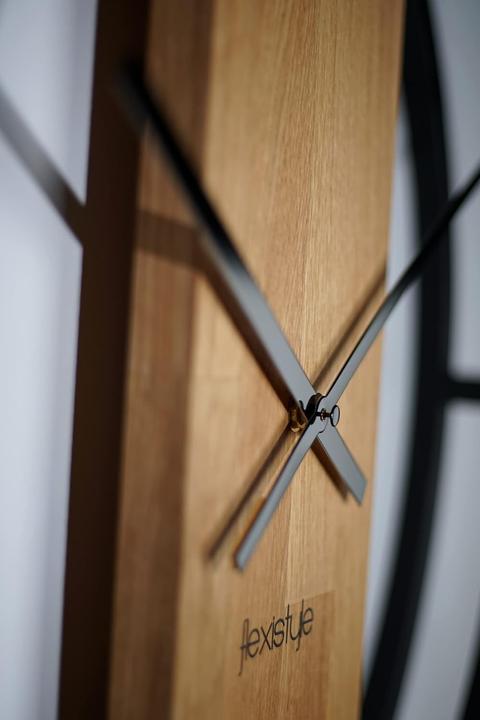 Produktbild Flexistyle Wanduhr, oval, stille Gangart, 3D-Optik, modernes Design (50 cm)