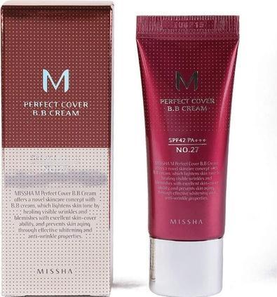 Immagine prodotto Missha M Perfect Cover BB Cream No.27 SPF 42 PA+++ 20ml (Miele Beige, No.27, 20 ml)