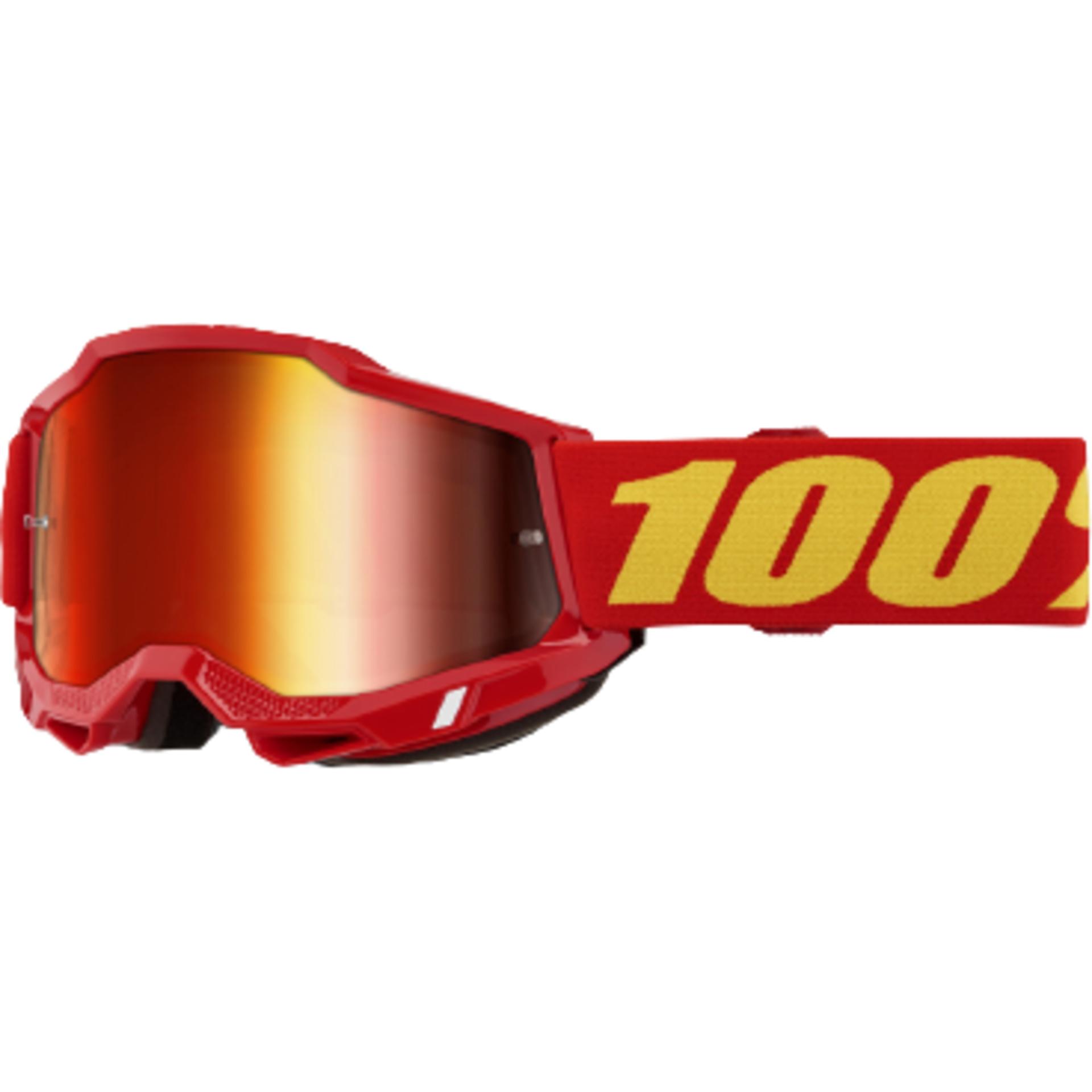100%, Unisex, Occhiali sportivi, Occhiale ACCURI 2 Rosso - Lente Rosso Specchio (Red, Rosso Specchio), Rosso