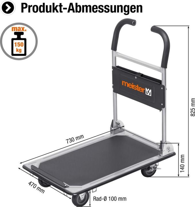 Produktbild Meister Plattformwagen (150 kg)