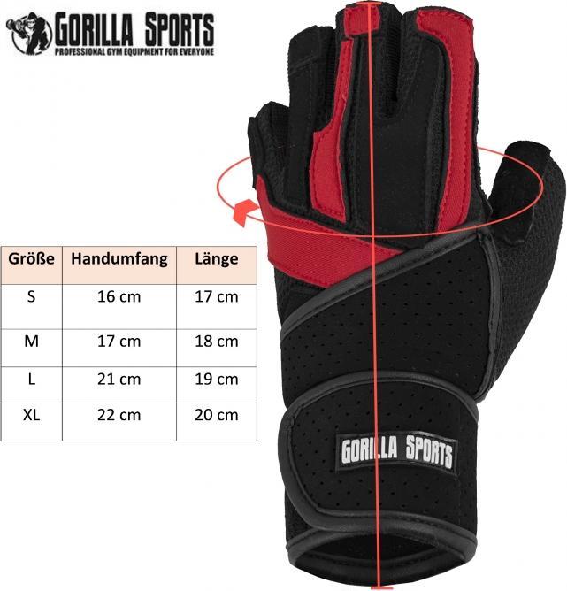 Produktbild Gorilla Sports Trainingshandschuhe inkl. Bandage (XL)