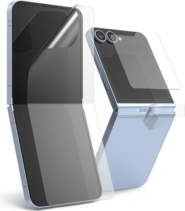 Actual product image Ringke Screen Protector for Galaxy Z Flip 6 3-in-1 PROTECTOR Dual Easy Film 2P + Cover Display 2P + Hinge D (1 Piece, Samsung Galaxy Z Flip6)