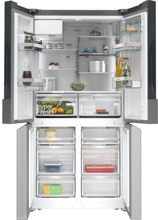Actual product image Siemens iQ500, fridge-freezer combination, multi-door, 183 x 90.5 cm, stainless steel antiFingerprint (574 l)