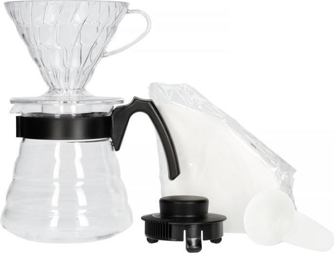 Actual product image Hario V60 Craft coffee drip set + serving utensils + filter (0.60 l)