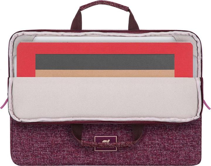 Actual product image Rivacase Laptop sleeve with handles, burgundy red (14.02")