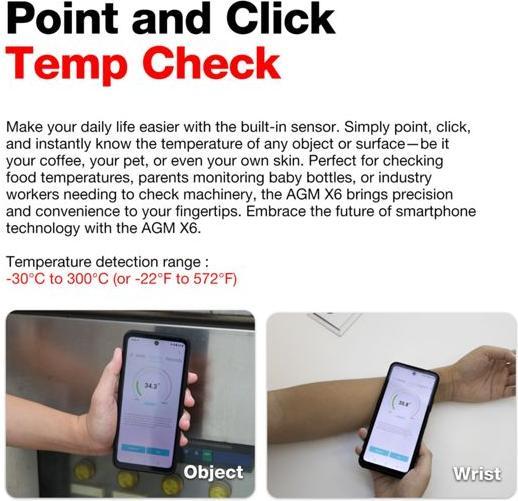 Actual product image AGM X6 5G 8/128, bw (128 GB, Black, 6.78", Dual SIM, 5G)