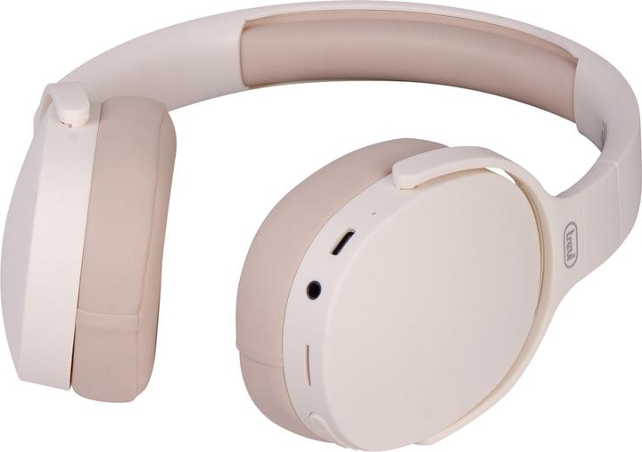 Actual product image Trevi DJ 12E45 BT Wired and Cordless Headset A Pavilion Music and Bluetooth Calls Cream (7 h, Cable)