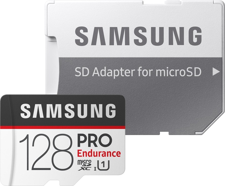 Actual product image Samsung Pro Endurance microSD UHS-I (128 GB, microSDXC, U3, UHS-I)