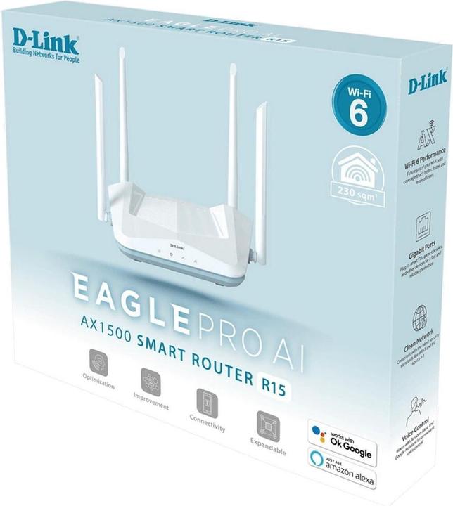 Produktbild D-Link Router R15 Smart AX1500 1xWAN 3xLAN