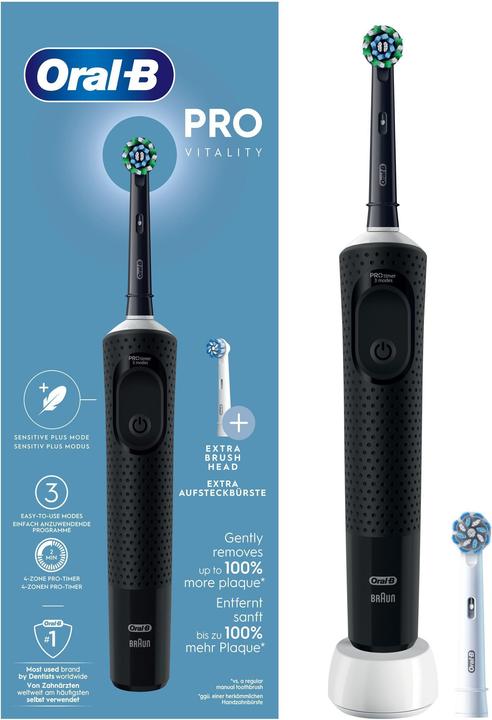 Produktbild Oral-B Vitality Pro Erwachsener Rotierende-vibrierende Zahnbürste Schwarz