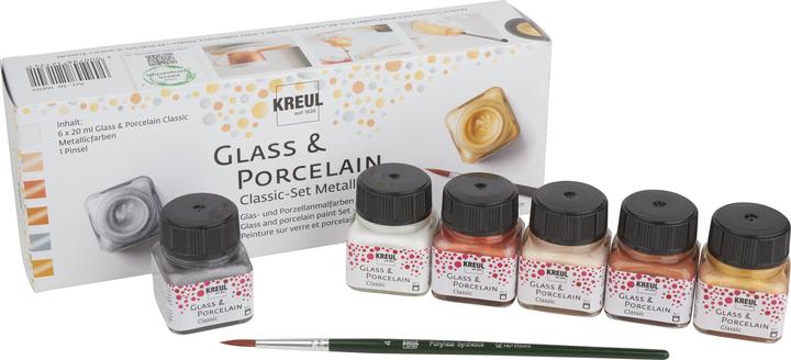 Immagine prodotto Kreul Vetro e porcellana (Argento metallizzato, Oro Metallico, Rame metallico, Bronzo metallizzato oro, 120 ml)