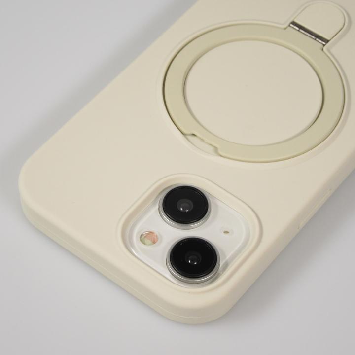 Actual product image PhoneLook Silicone matt MagSafe cover with retaining ring Vanilla (Apple iPhone 14)