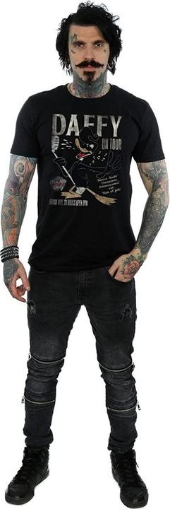 Actual product image Looney Tunes Mens Concert Daffy Duck Cotton T-Shirt (S)