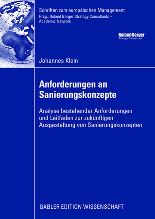 Produktbild Anforderungen an Sanierungskonzepte (Deutsch, Johannes Klein, 2008)