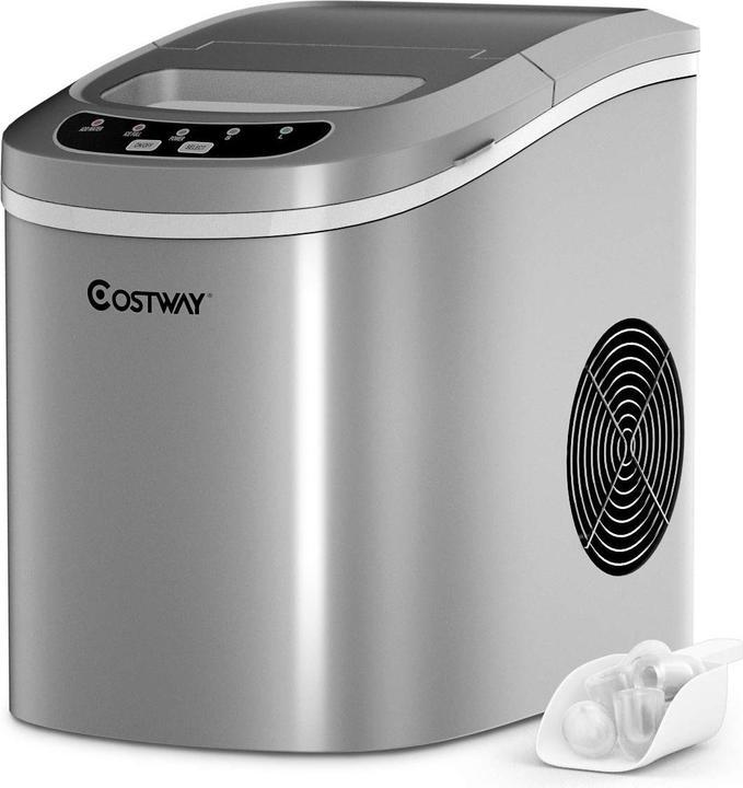 Image du produit Costway Machine à glace 12Kg/24h, argent