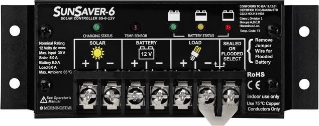 Actual product image Morningstar Sunsaver SS-6L-12V