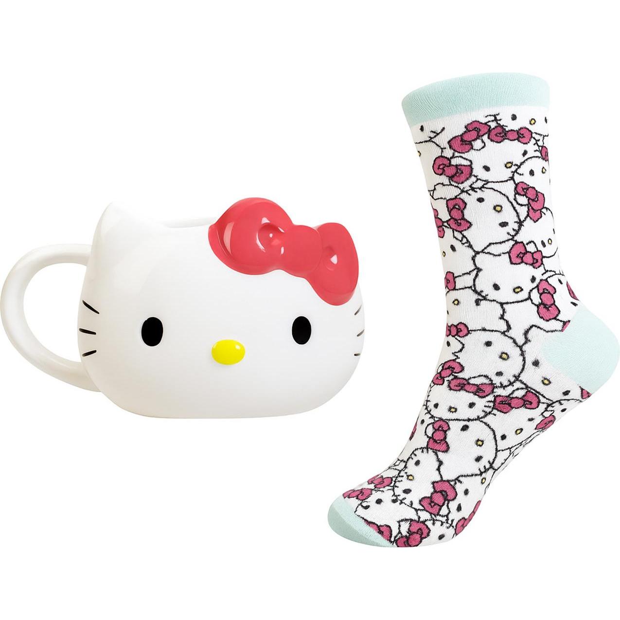 Blue Sky BlueSkyStudios Sanrio Tasse mit Socken Hello Kitty 3D, Tazza, Multicolore