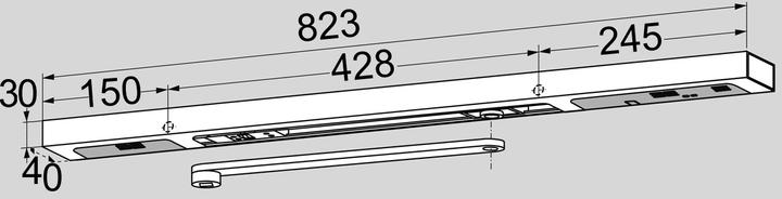Produktbild Dormakaba Gleitschiene mit Hebel G-EMR Contur Design (Zimmertür, Eingangstür, Holztür, Balkontür, Indoor)