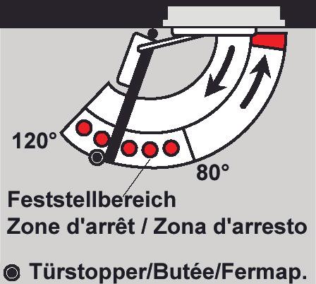 Produktbild Dormakaba Gleitschiene mit Hebel G-EMR Contur Design (Zimmertür, Eingangstür, Holztür, Balkontür, Indoor)