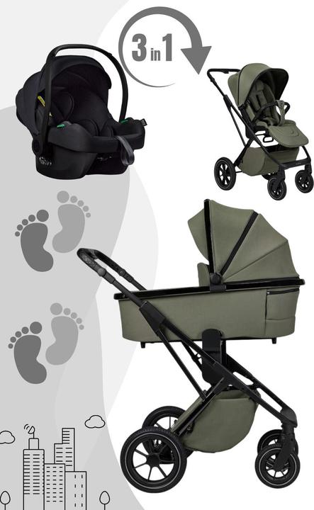 Produktbild Moon PIÙ Kinderwagen Set inkl. Cosmo 2.0. Babyschale