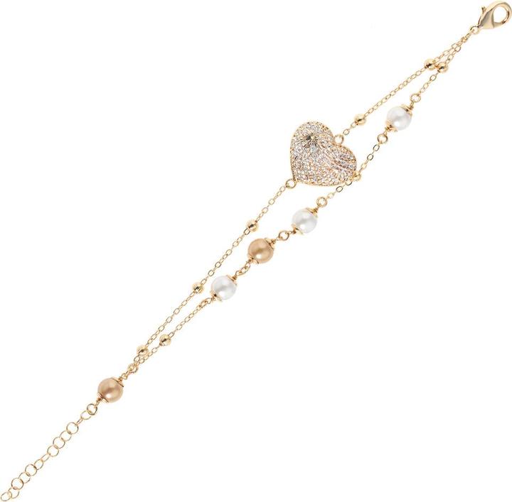 Immagine prodotto Ottaviani Bracciale in bronzo con glitter argento e perle bijoux