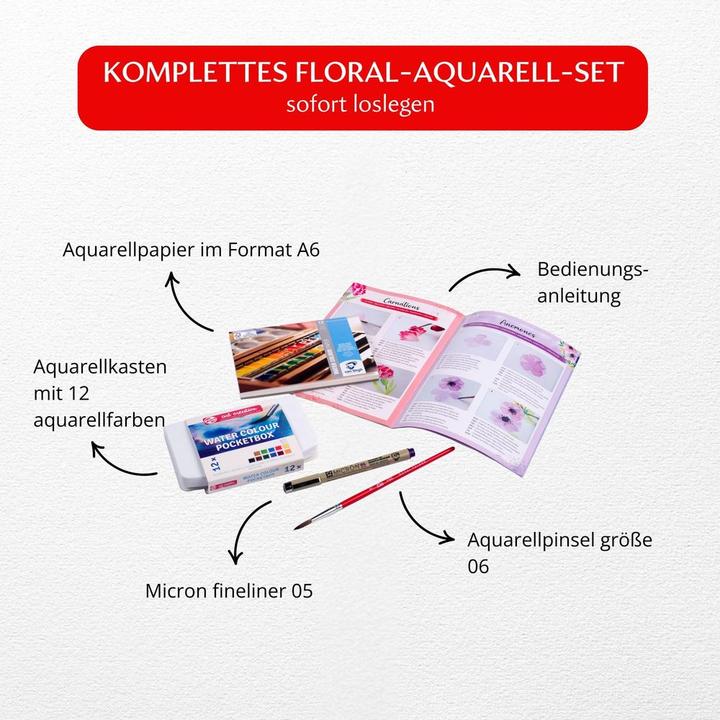 Produktbild Talens Aquarell floral Set