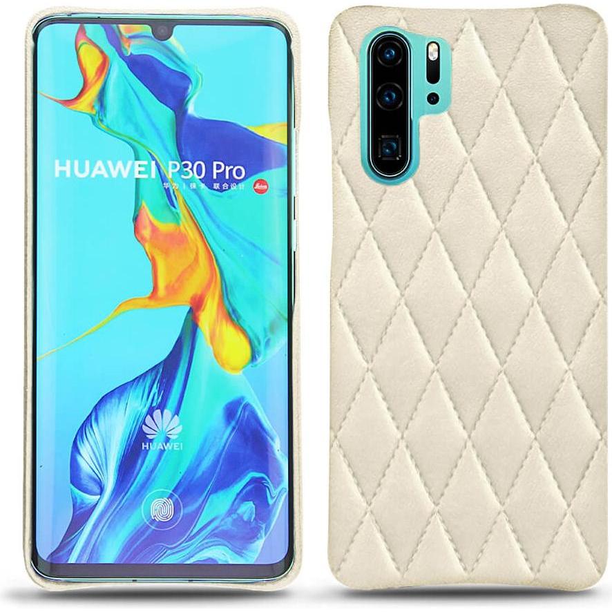 Noreve Lederschutzhülle (Huawei P30 Pro), Smartphone Hülle, Weiss
