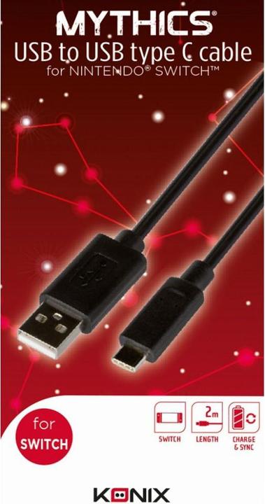 Image du produit Konix Câble USB de type C (2 m, USB 3.2 Gen 1)