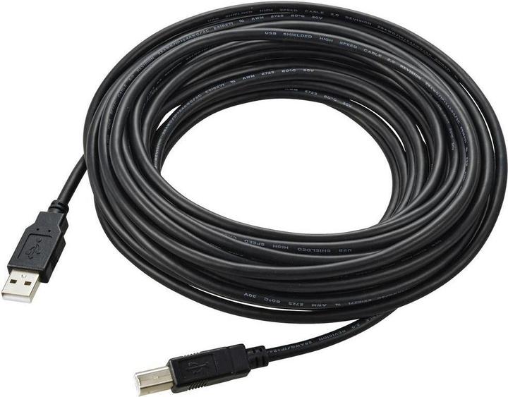 Produktbild Renkforce USB-Kabel USB 2.0 USB-A Stecker, USB-B Stecker 10.00 m Schwarz Geflech (10 m, USB 2.0, 2.50 W)