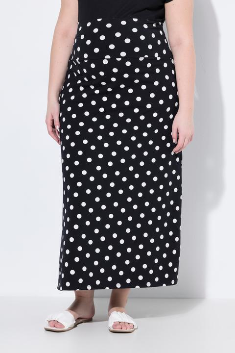 Produktbild Ulla Popken Bellieva Jersey-Maxirock, Muster, Stretchbund (42, 44)