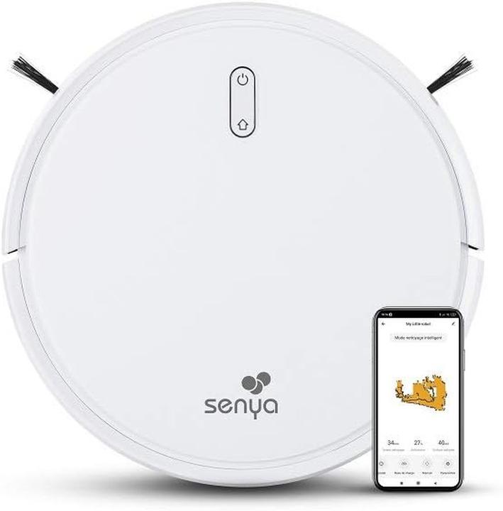 Senya Wireless Programmable Robot Vacuum with App Control for Carpets and Hard Floors (2000 Pa, Wischtuch)