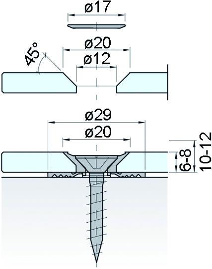 Produktbild Glasmarte Punkthalter PICO (1 Stk.)